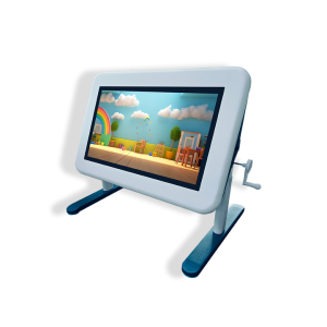 Mesa inteligente de juegos Android con superficie ajustable en altura y inclinable de 32" con pantalla táctil capacitiva